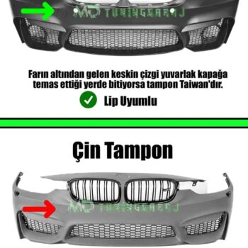 Yurt dışı araba tamponu, BMW ön tampon, tampon montaj, trafik güvenliği, oto aksesuarları.