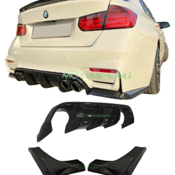 Yüksek performanslı BMW araba arka spoyler ve difüzör seti, otomobil teknolojisi ve modifikasyon için uygun.