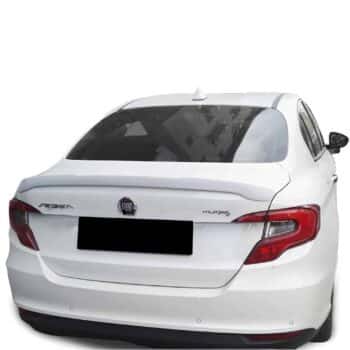 Yedek otomobil, beyaz FIAT Egea arka görünüm, otomobil modifikasyonu ve bakım hizmetleri.