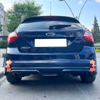 Ford Focus 3 2012-2014 Hb Makyajsız Kasa Uyumlu Boyasız Plastik Arka Tampon Eki