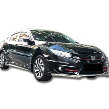 Yüksek performanslı siyah sedan otomobil, MD Tuning Garaj kalite ve modifikasyon hizmetleriyle öne çıkıyor.