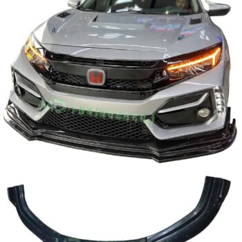 Yüksek performanslı Honda Civic ön tampon spoiler ve karbon fiber dudak, otomobil modifikasyonu ve aerodinamik iyileştirme için.