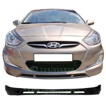 Yol ayrımında Hyundai araba ön tampon görseli.