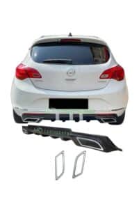 Yüksek kaliteli Opel Astra arka tampon ve egzoz çıkışları, performans ve şıklık için özel tasarım.