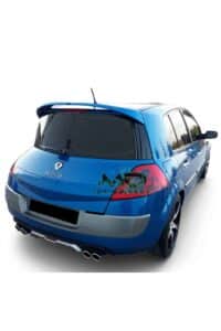 Yüksek performanslı Renault Megane araba arka görünüm, tuning ve modifiye hizmetleri, MD Tuning Garaj etiketi.