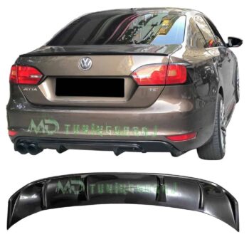 Yüksek performanslı Volkswagen Jetta arka spoyleri ve difüzör, özel tuning aksesuarları ile araç görünümünü geliştirme.