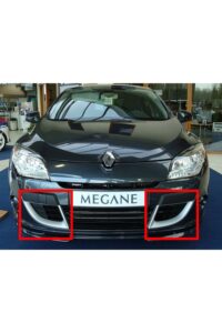 Yüksek performanslı Renault Megane ön tampon, parlak siyah ve modern tasarım, otomobil tutkunları için ideal.