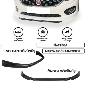Fiat Egea 2015-2020 Sedan Makyajsız Kasa Uyumlu Boyasız Plastik Body Kit Seti