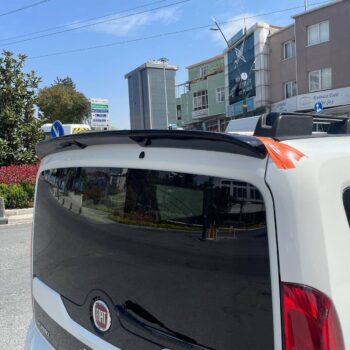 (Parlak Siyah Boyalı) Fiat Doblo 2011-2023 (D3-D4 KASAYA UYGUN) BAGAJ ÜSTÜ SPOİLER-SPOYLER