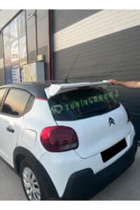 Citroen C3 2016-2024 Uyumlu Parlak Siyah Boyalı Plastik Küçük DTM Spoiler