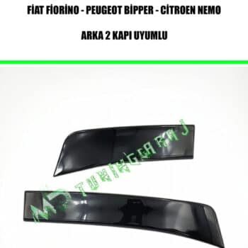 Fiorino-Bipper-Nemo Arka 2 Kapı Uyumlu (PARLAK SİYAH BOYALI) Plastik Spoiler-Bagaj Üstü Spoyler