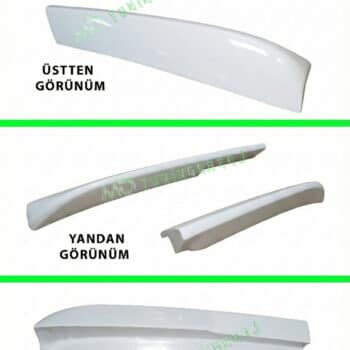 Doblo D3-D4 2010-2023 (BEYAZ BOYALI) Arka Çift Kapı Uyumlu Bagaj Üstü Spoyler-Spoiler