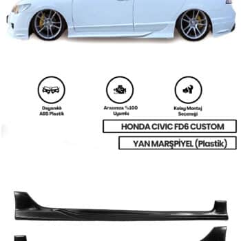 Honda Civic Fd6 2006-2012 Boyasız Plastik Custom Marşpiyel Takımı